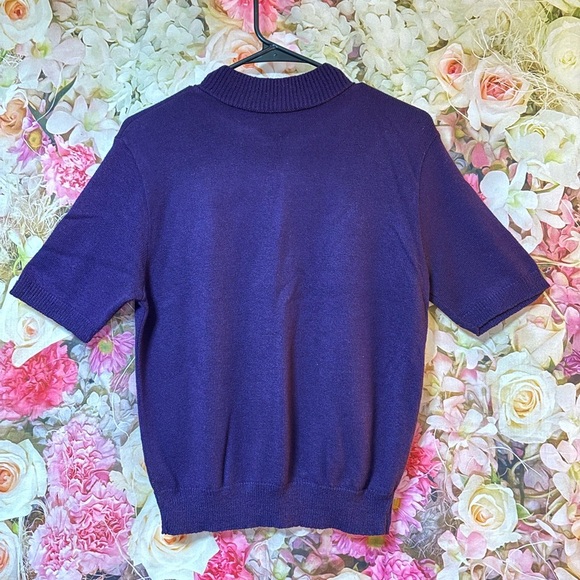 Elegant Women's Crewneck Sweater in Deep Purple - Picture 7 of 7